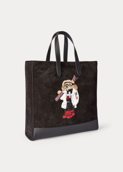 Ralph Lauren Ski Bear Suede Tote Bag Herre Danmark (FVZDS7160)